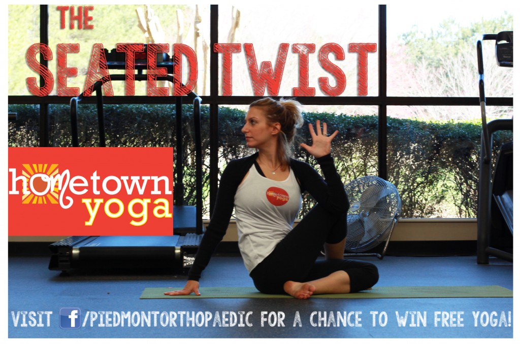 Seated Twist, Hometown Yoga at Piedmont Orthopaedic Complex